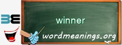 WordMeaning blackboard for winner